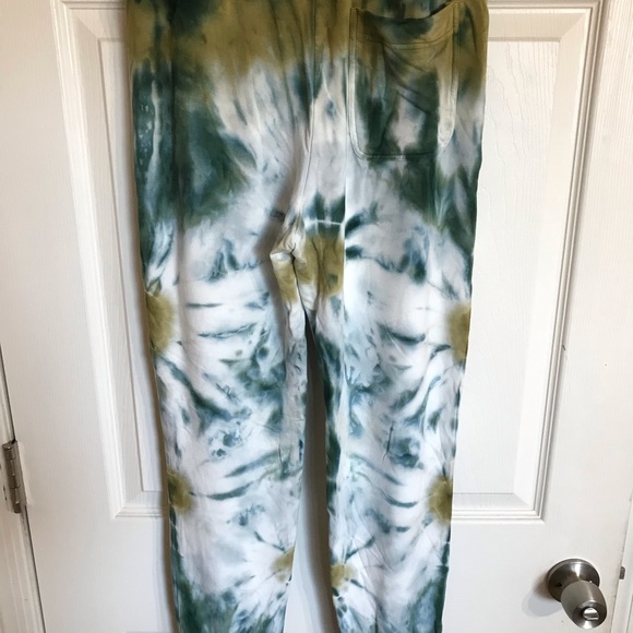 Young Fabulous & Broke Reid Jogger Green White Print Sweatpants size small - Picture 7 of 7